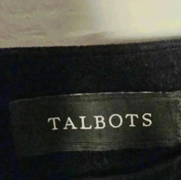 Talbots Hampshire Black Velveteen Flat Front Straight Leg Ankle Pants Plus 18W - Picture 8 of 15
